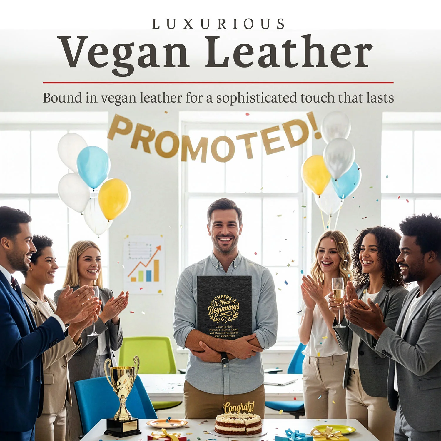 Personalized Multipurpose Guest Book - Cheers to New Beginnings (BLACK)